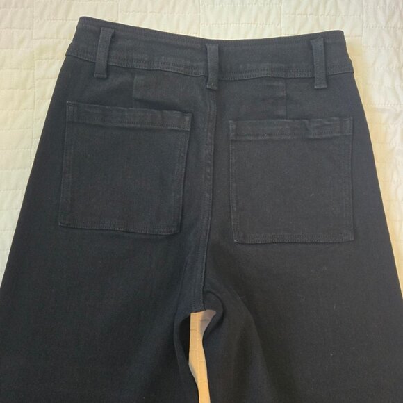 Miou Muse Black Straight Wide Leg Denim - Size Small - NWOT - Picture 3 of 9